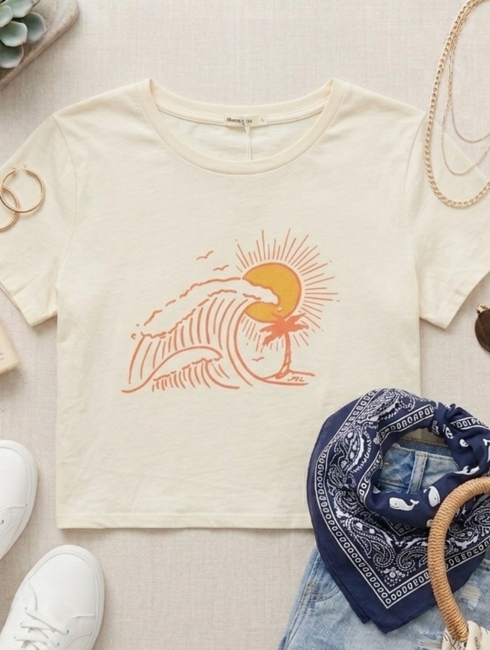 Marine Layer Easy Crop Graphic Tee
